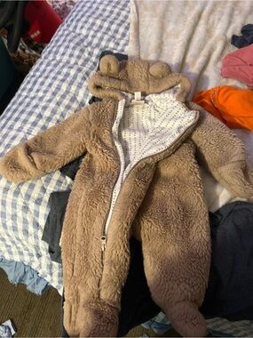 Carter's Brown Bear Fleece Baby Snowsuit